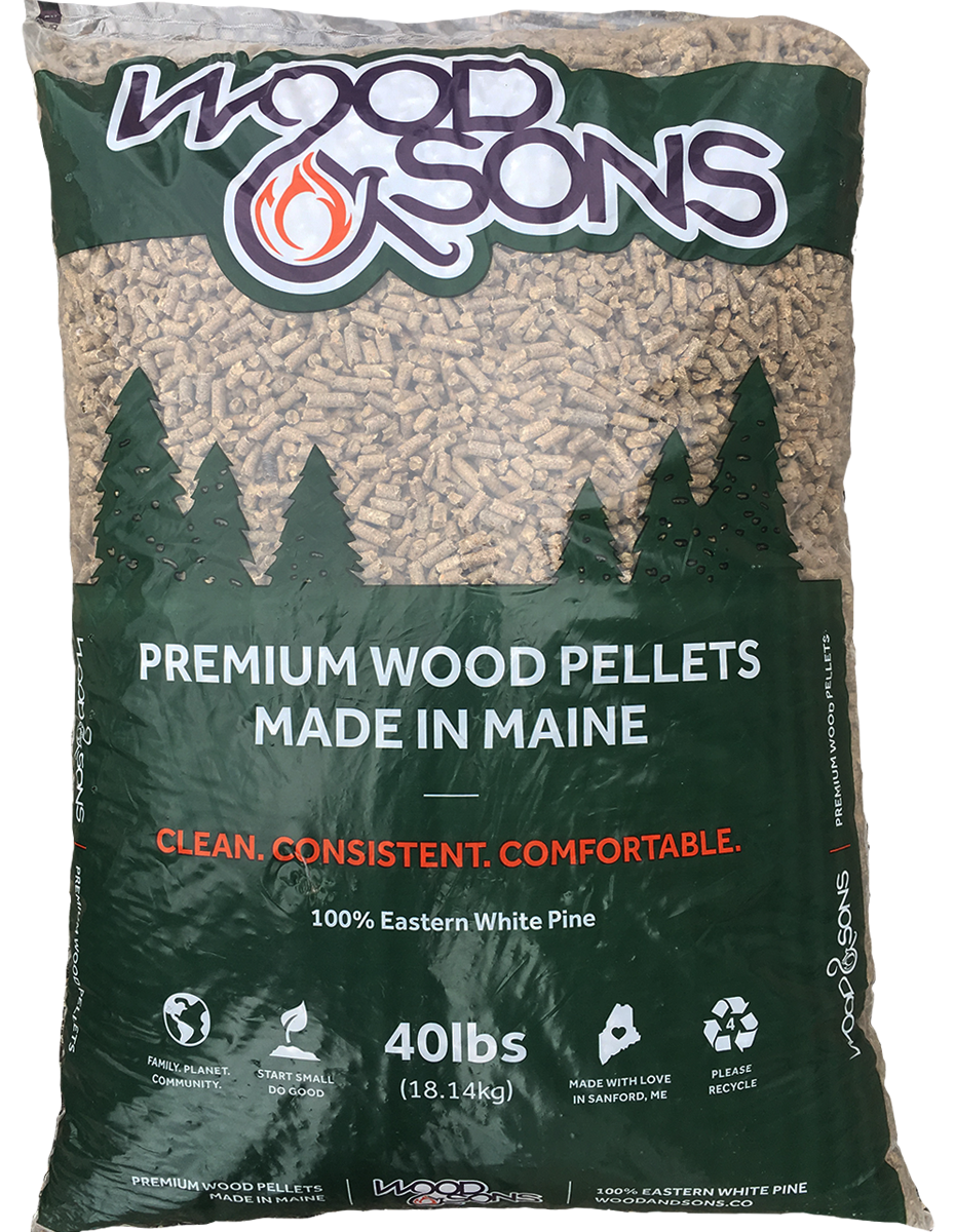 Wood & Sons Premium Softwood Pellets (1 Ton)